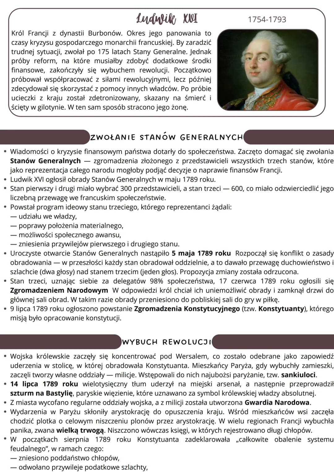 --- OCR Start ---
1750
Drewolucja francuska
1763 rok
utrata Kanady
przez Francję
1774 rok 1775
objęcie rządów przez
Ludwika XVI
5 V 1789 rok