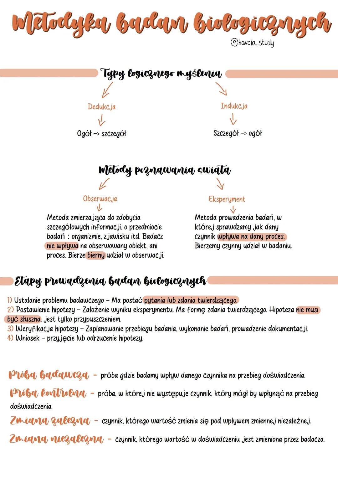 Metodyka badań biologicznych. 