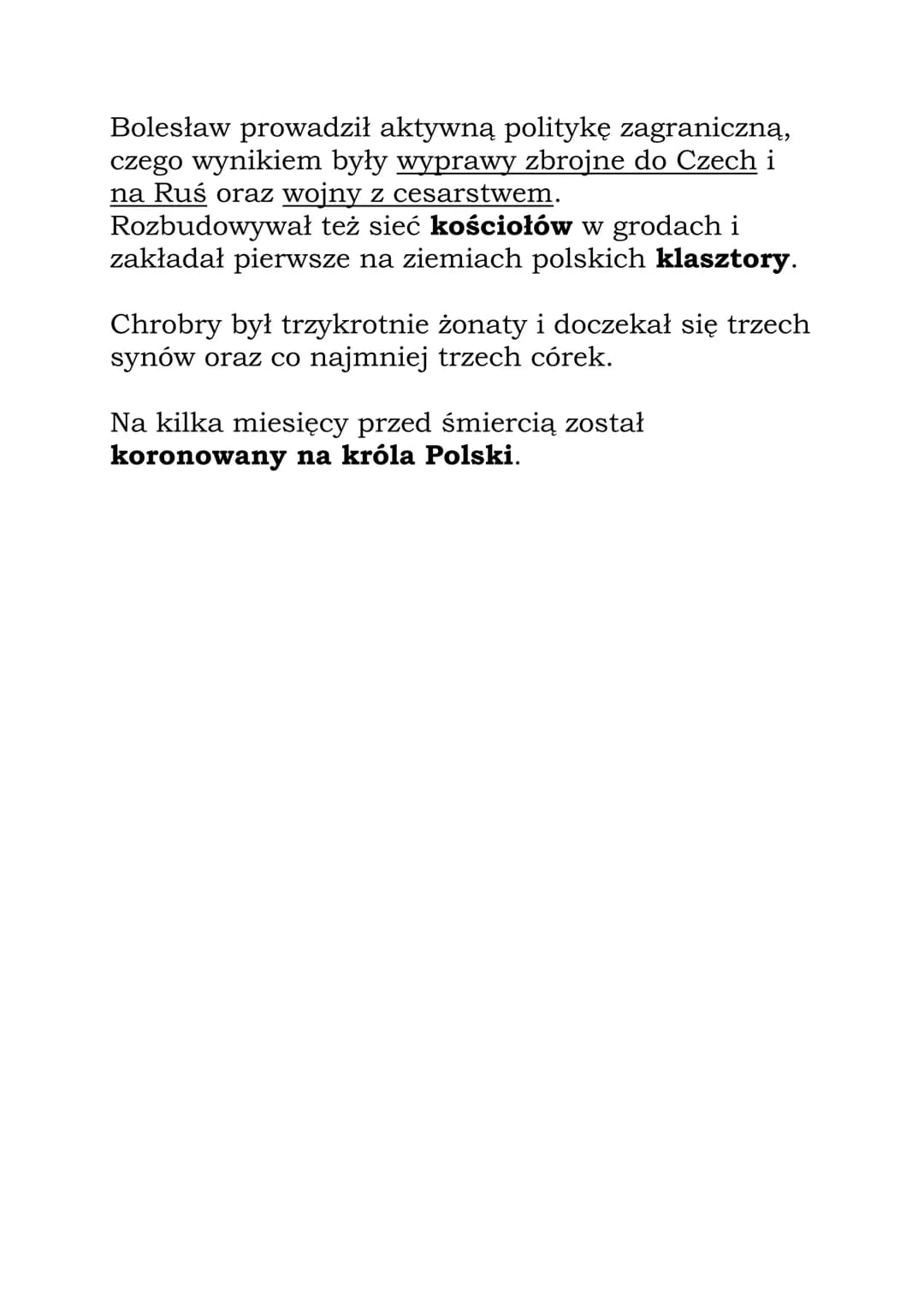 Bolesław Chrobry 967-1025
992 objęcie władzy przez Bolesława Chrobrego
997 - misja biskupa Wojciecha do Prus
1000 - zjazd gnieźnieński
1004-