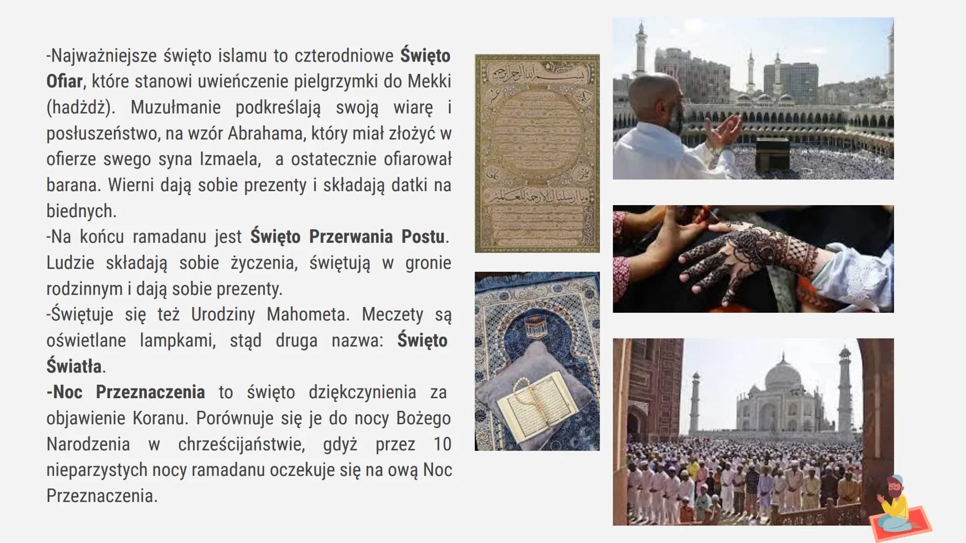 ZRÓŻNICOWANIE RELIGIJNE ŚWIATA
ISLAMI HINDUIZM Religia system wierzeń i
praktyk, określający relację
pomiędzy różnie pojmowaną
sferą sacrum 