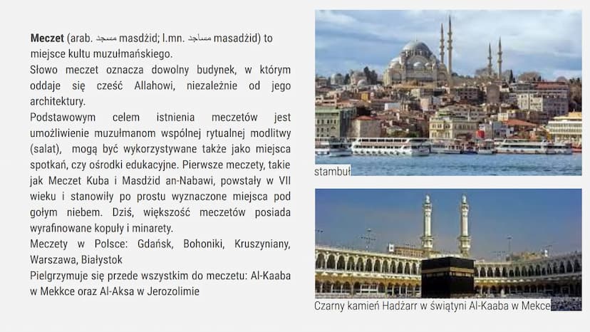 ZRÓŻNICOWANIE RELIGIJNE ŚWIATA
ISLAMI HINDUIZM Religia system wierzeń i
praktyk, określający relację
pomiędzy różnie pojmowaną
sferą sacrum 