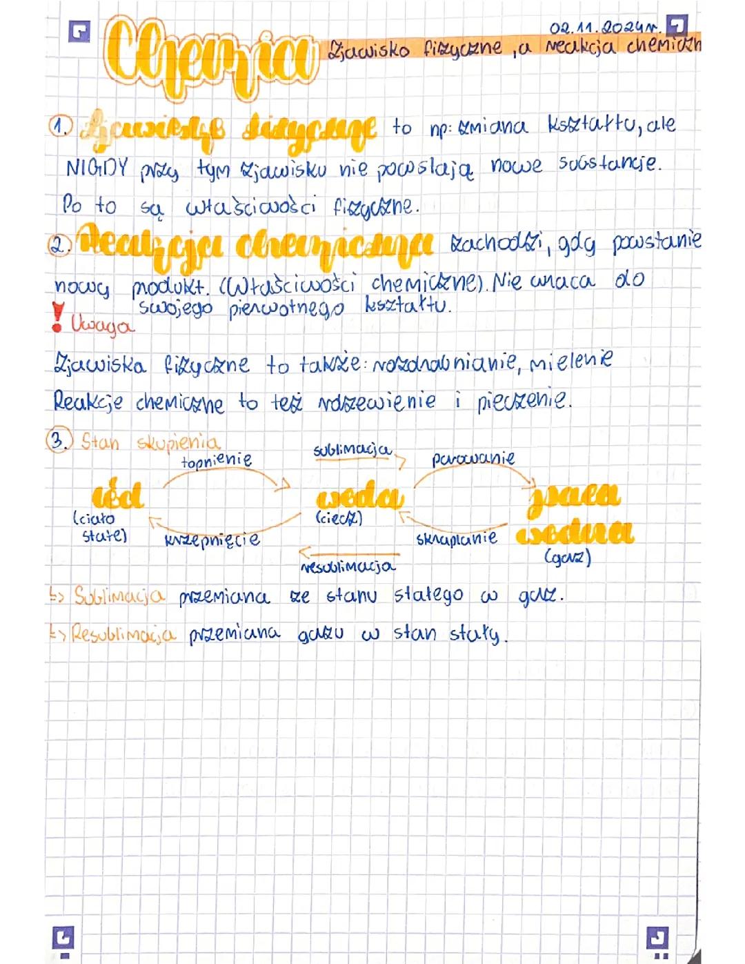Różnica między zjawiskiem fizycznym a reakcją chemiczną