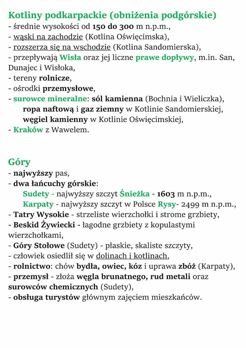 
<h2 id="cechyuksztatowaniapowierzchnipolski">Cechy ukształtowania powierzchni Polski</h2>
<p>Ukształtowanie powierzchni jest elementem środ