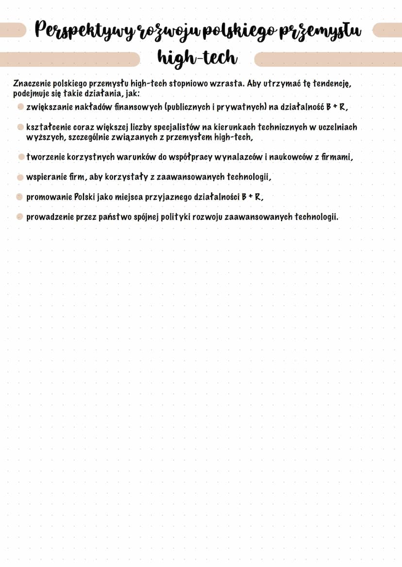 Przemyst high-tech
w Polsce
Przemyst high-tech w PRL-u
W PRL-u polityka państwa byta nastawiona na rozwój przemysłu tradycyjnego i nie sprzy