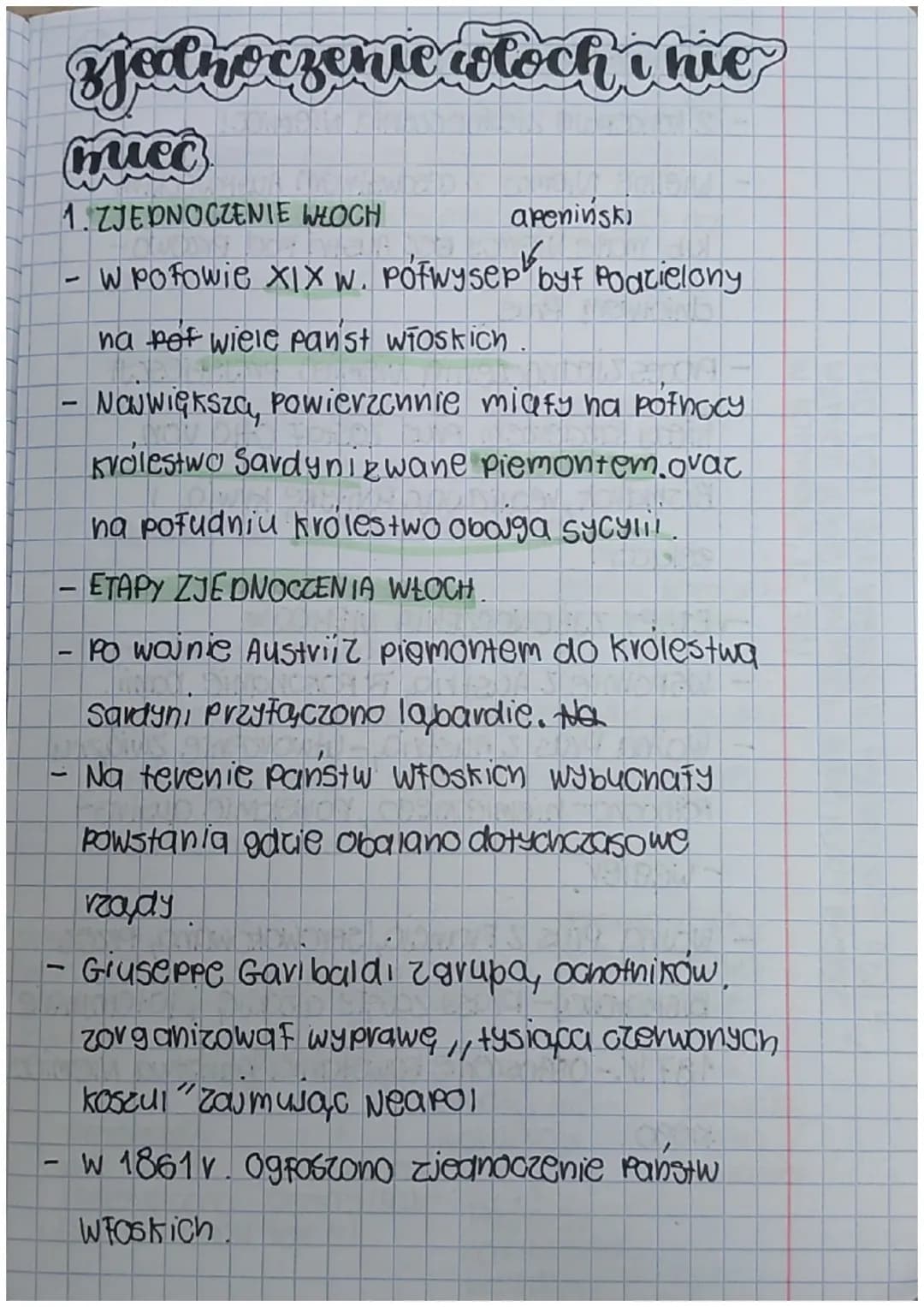 Zjednoczenie Włoch i niemiec
