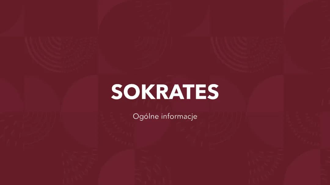 Sokrates - prezentacja