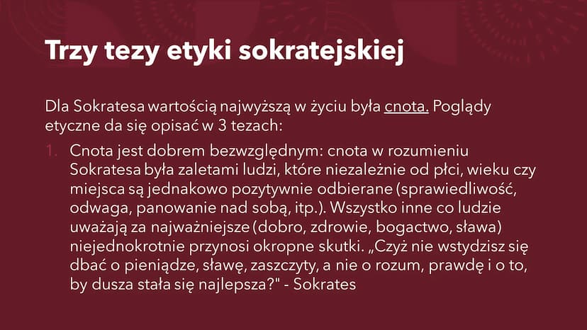 SOKRATES
Ogólne informacje ERA PRESOKRATEJSKA O co chodzi z filozofią przyrody?
"Gdy rozpoczynała się filozofia w Grecji, nauki szczegółowe 