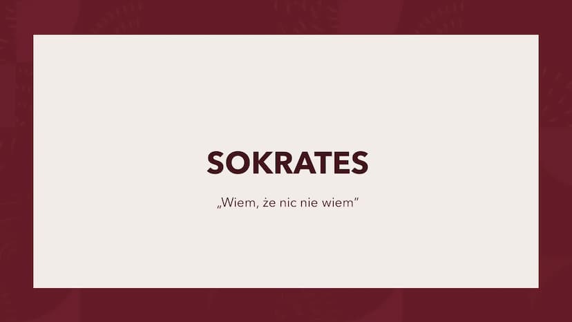 SOKRATES
Ogólne informacje ERA PRESOKRATEJSKA O co chodzi z filozofią przyrody?
"Gdy rozpoczynała się filozofia w Grecji, nauki szczegółowe 