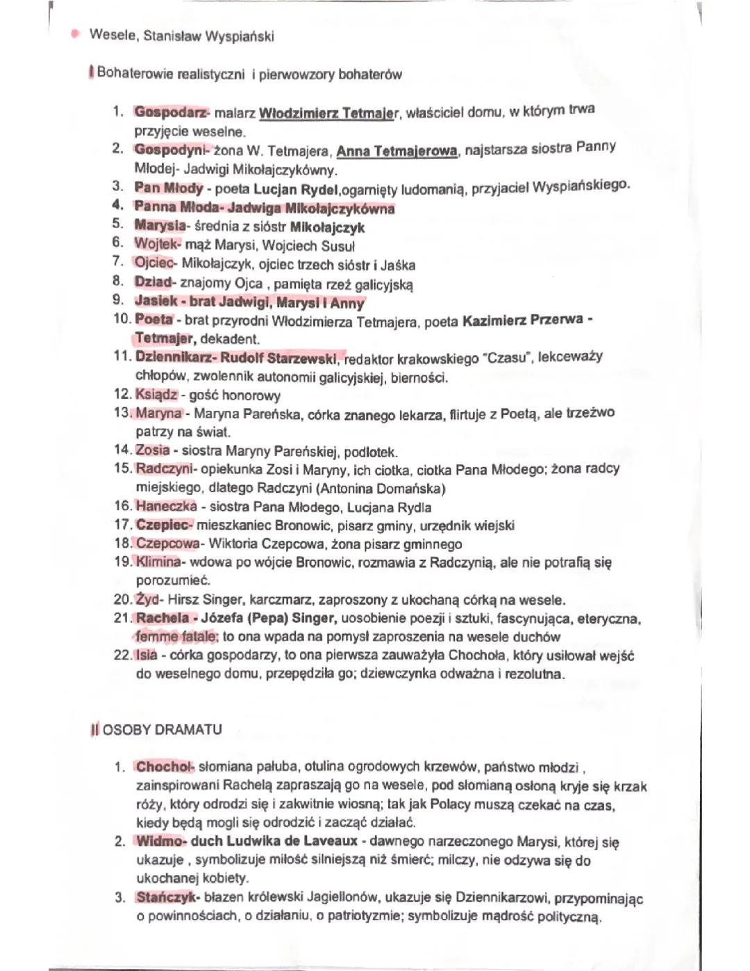 „Wesele” Stanisław Wyspiański 