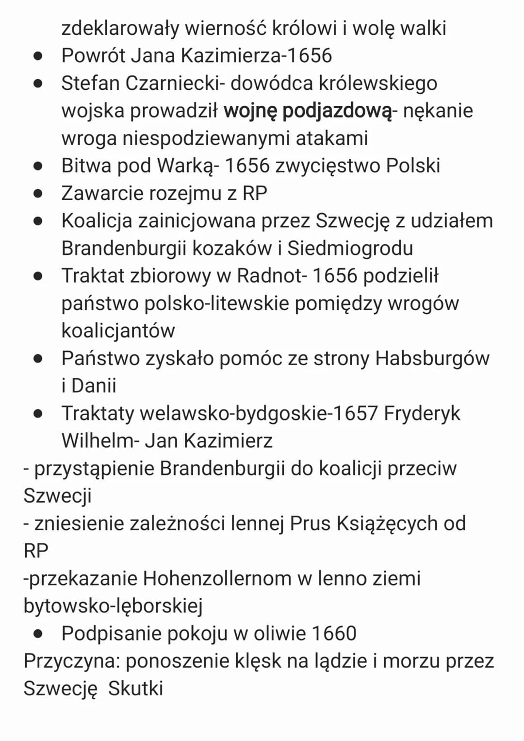 . Przyczyny napaści
- państwo polsko-litewskie było osłabione wojnami i
powstaniem kozackim
- szwedzi chcieli zająć nadbałtyckie polskie por