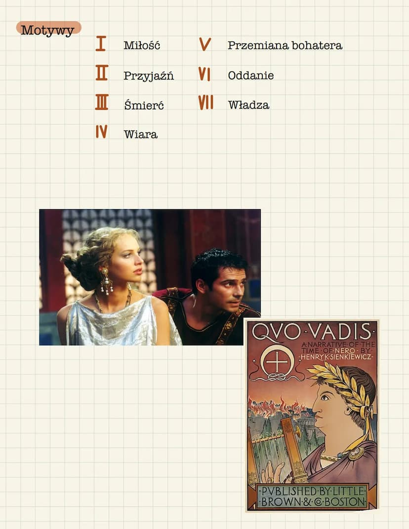 Quo Vadis
Quo vadis, Domine?- Dokąd idziesz Panie?
Autor: Henryk Sienkiewicz
Miejsce Akcji: Rzym i Ancjum
Rodzaj: Epika
-Ligia (Kallina)
-Ma
