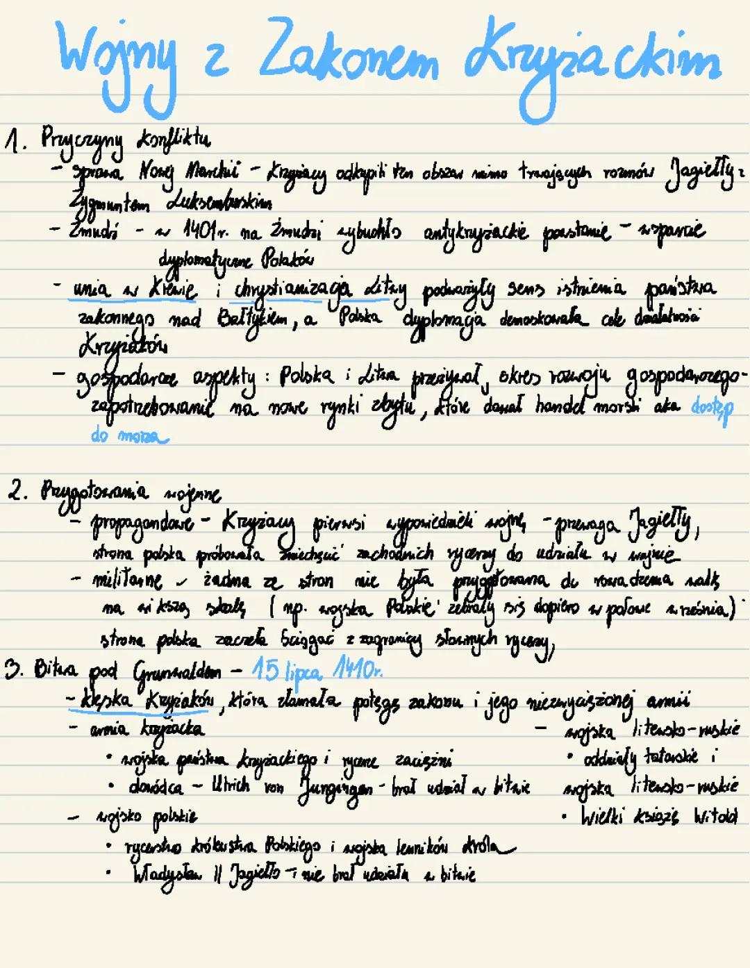 Historia Wojen z Zakonem Krzyżackim