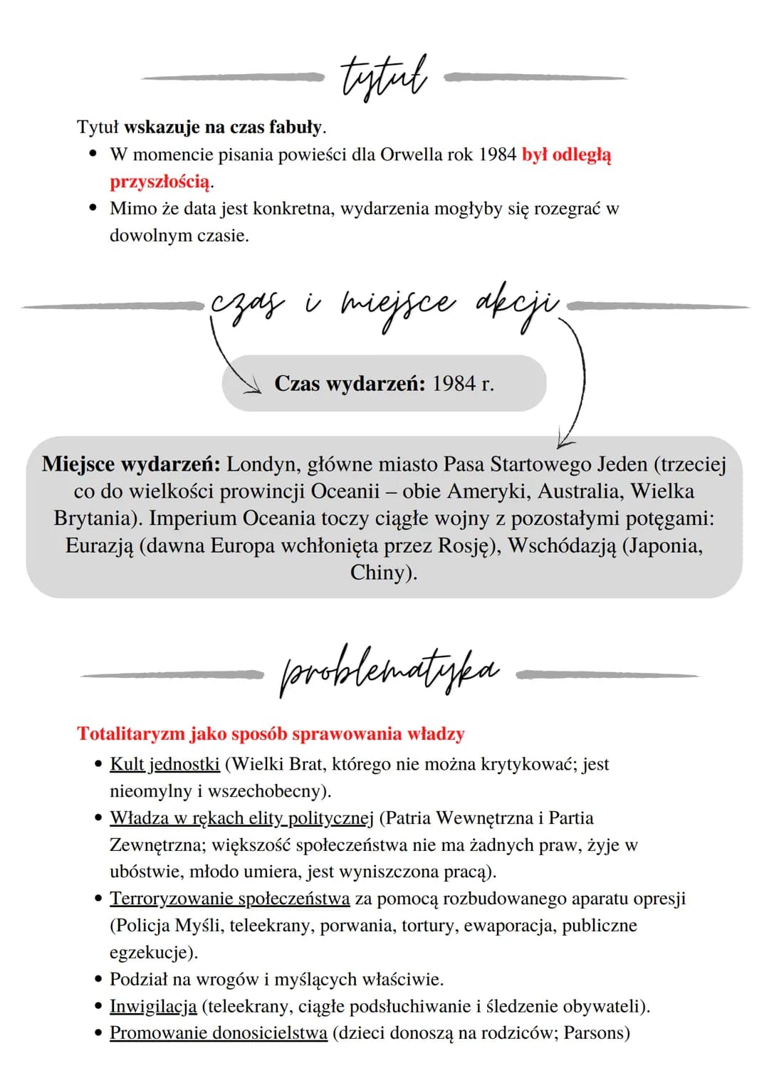 PRok
1 29 844
utworze
autor: George Orwell
literatura powojenna
wydana w 1949 r.
antyutopia
денеза
Orwell napisał swoją powieść na podstawie