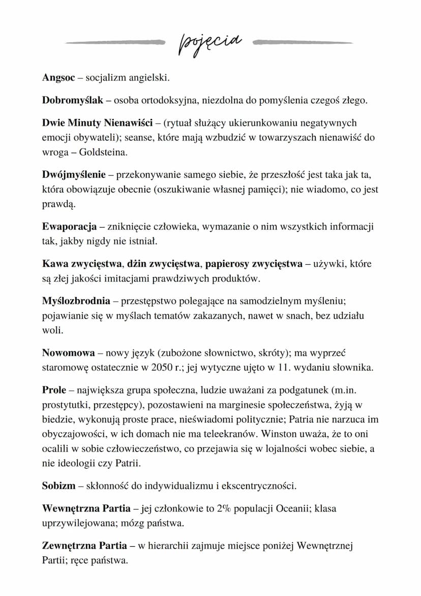 PRok
1 29 844
utworze
autor: George Orwell
literatura powojenna
wydana w 1949 r.
antyutopia
денеза
Orwell napisał swoją powieść na podstawie