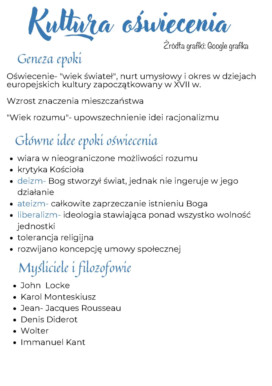 Kultura oświecenia