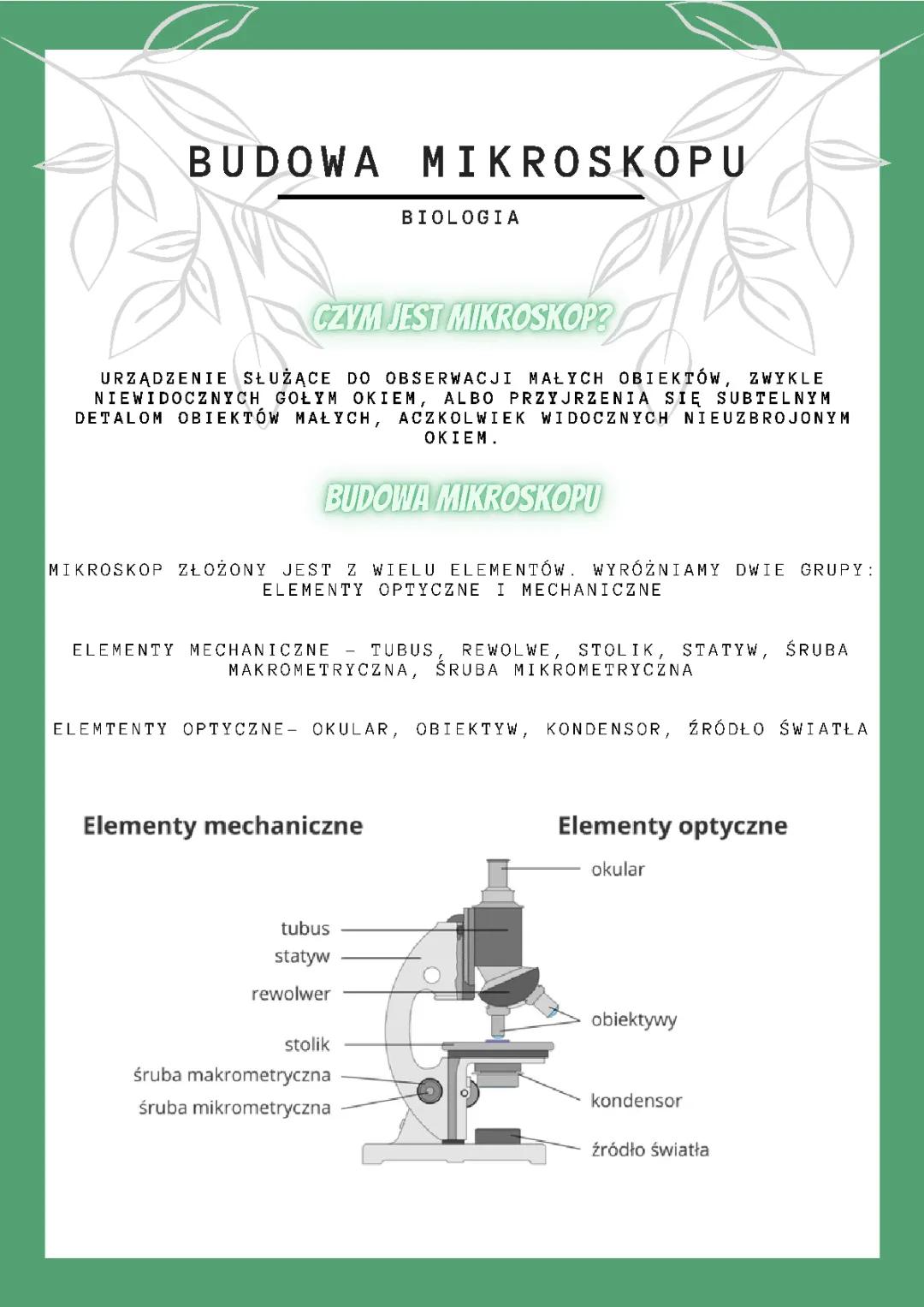 budowa mikroskopu
