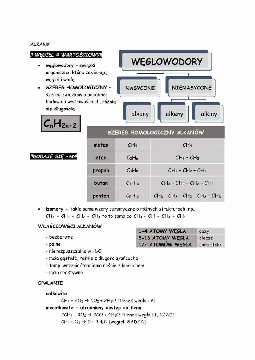 węglowodory
ZWIĄZKI ORGANICZNE I ICH RÓŻNORODNOŚĆ
●
●
●
węgiel jest składnikiem niektórych związków nieorganicznych i głównym
składnikiem zw