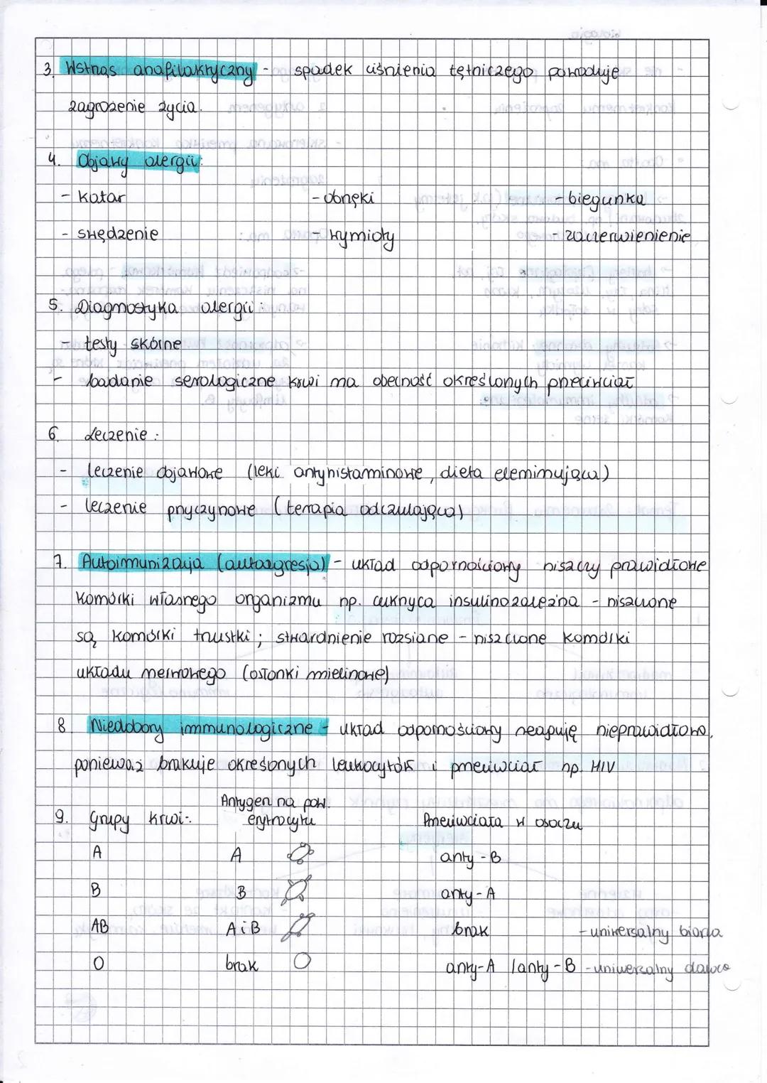 biologia
Temat: Budowa układu odpornościowego.
1. Uktad odpornosuony to układ otwarty.
2. Składa się 2:
-
naczyń limfatycznych
maczynia włos