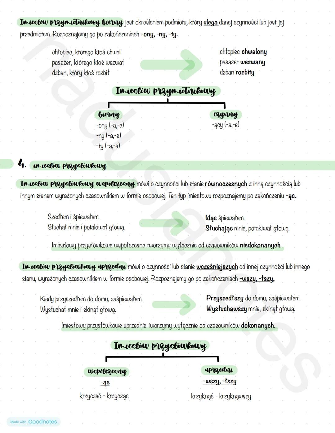 Czacownik - formy nieocobowe
Forma nieosobowa czasownika nazywa czynności lub stan, ale nie wskazuje, kto lub co jest wykonawcą
czynności.
b