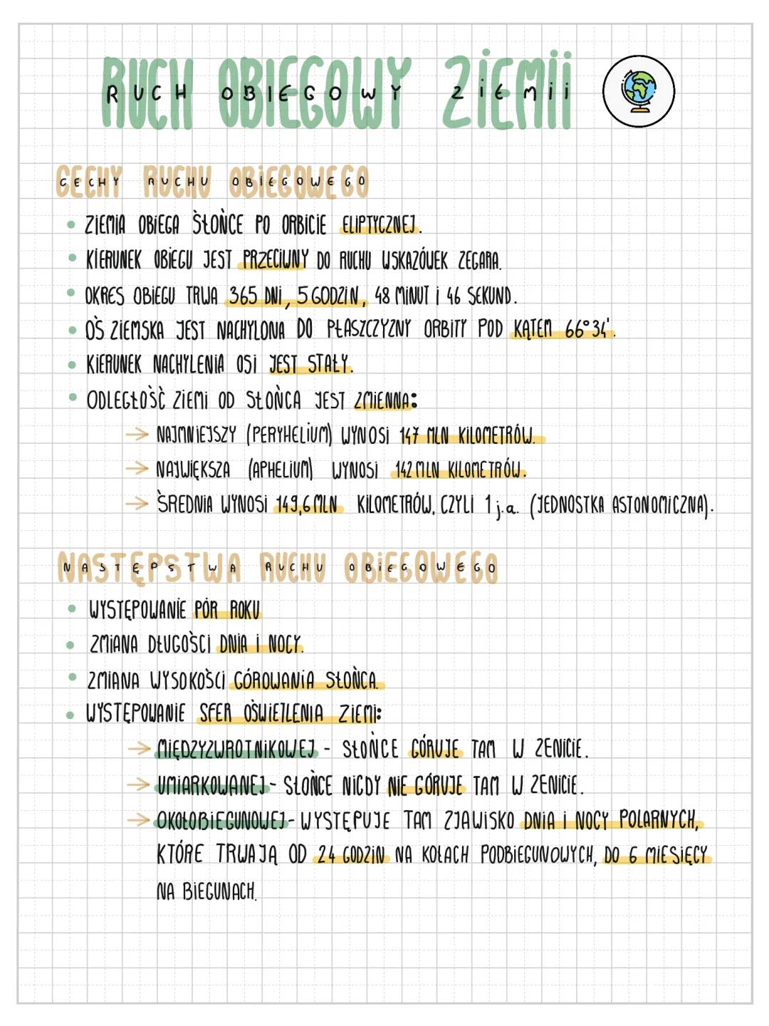 Ruch obiegowy Ziemi i jak liczymy czas
