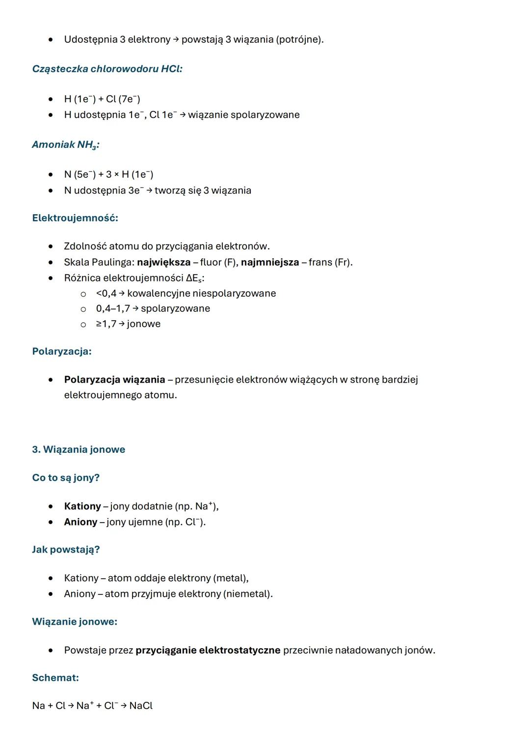 --- OCR Start ---
✔ Łączenie się atomów. Równania reakcji chemicznych
1. Wiązania chemiczne i dlaczego atomy się łączą
Co to jest wiązanie c