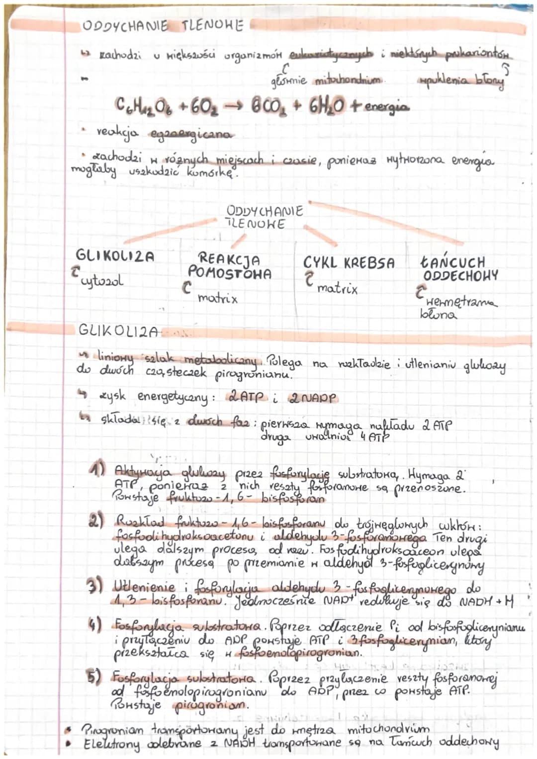 ODDYCHANIE KOMÓRKOHE
ODDYCHANIE TLENOHE
Oddychanie komórkowe - podstaнony proces dostarczający
komorce i utlenianiu zmigation.
energi Polega