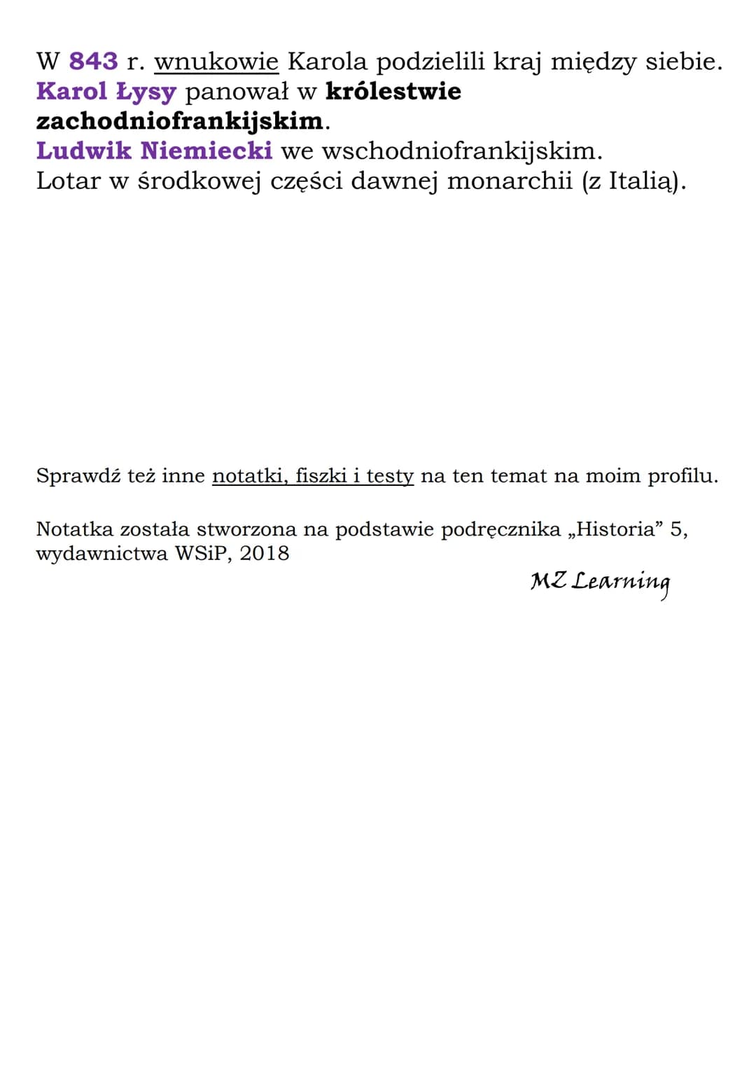 Państwo karolińskie
W dawnych zachodnich prowincjach cesarstwa
zachodniorzymskiego Germanowie zakładali swoje
królestwa i przyjmowali chrześ