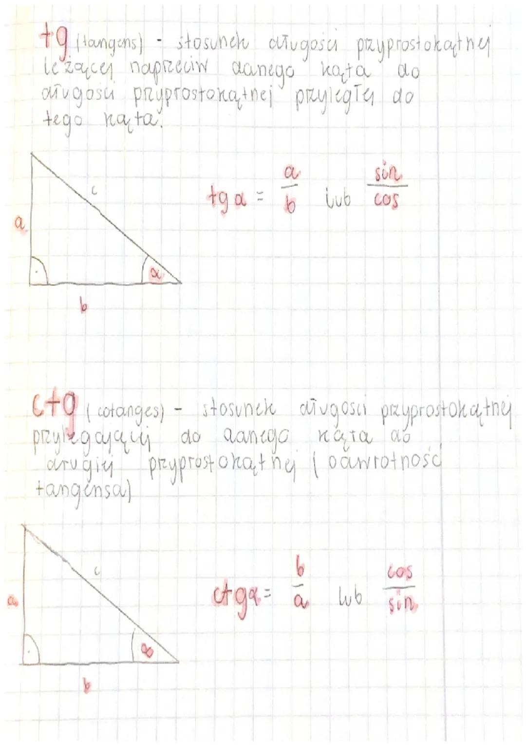 sin (surus) - stosunek dlugasci piryprostokątnej
icząca napreawho hata do
długości preahiprostaka thy.





































