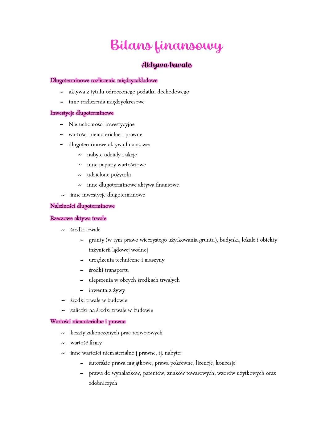 Bilans Finansowy - Podstawy i Przykład Zadania
