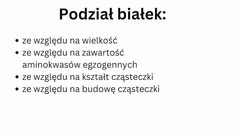 białkowe
Aminokwasy
• 20 aminokwasów
• tworzą peptydy i białka
H
V
N-C-C
HICIR
HJ
grupa aminowa
(-NH2)
OH
grupa karboksylowa -COOH
podstawni