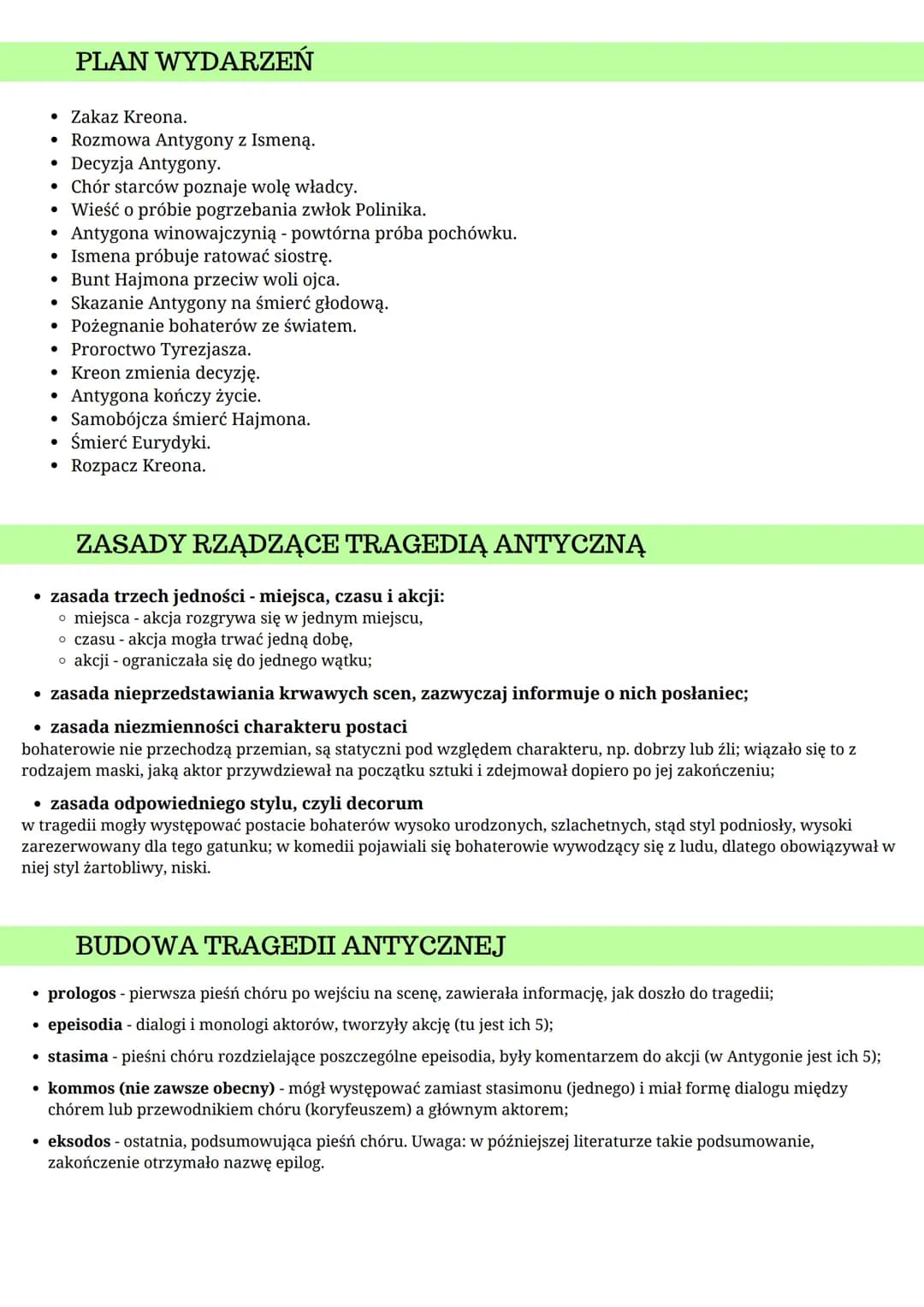 gatunek: tragedia antyczna
epoka: antyk
"Antygona"
Sofokles
CZAS I MIEJSCE AKCJI
Zgodnie z wymogami trzech jedności klasycznych akcja Antygo