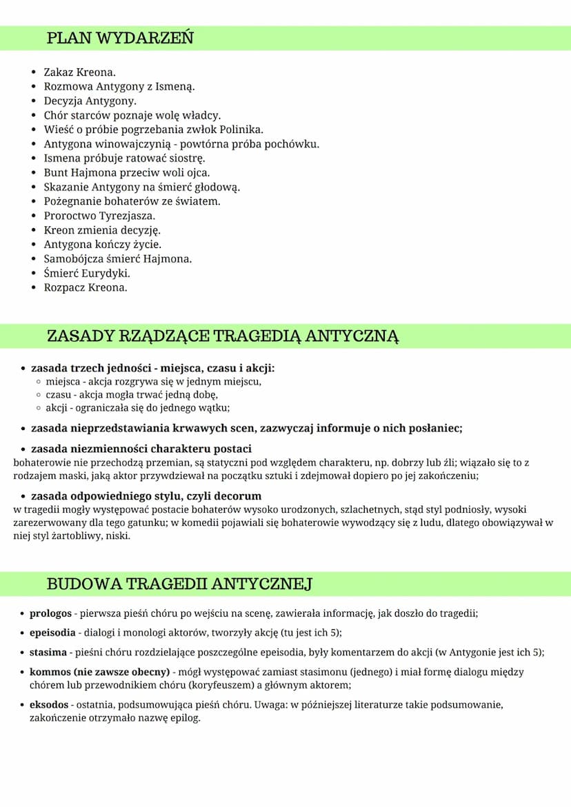 gatunek: tragedia antyczna
epoka: antyk
"Antygona"
Sofokles
CZAS I MIEJSCE AKCJI
Zgodnie z wymogami trzech jedności klasycznych akcja Antygo