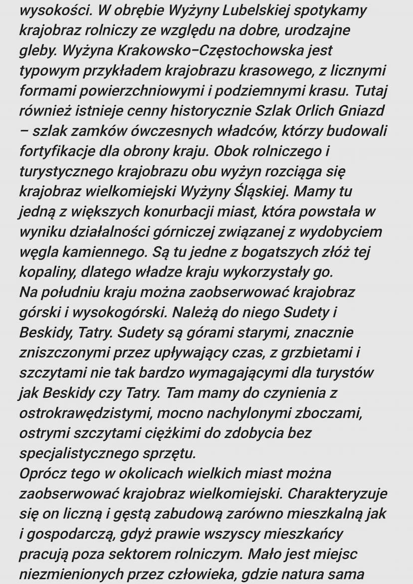 Polska podzielona jest na 6 pasów krajobrazowych.
Wszystkie pasy krajobrazowe:
■ Pas 1 to pobrzeże.
Pobrzeże widzisz na samej górze mapy.
Po