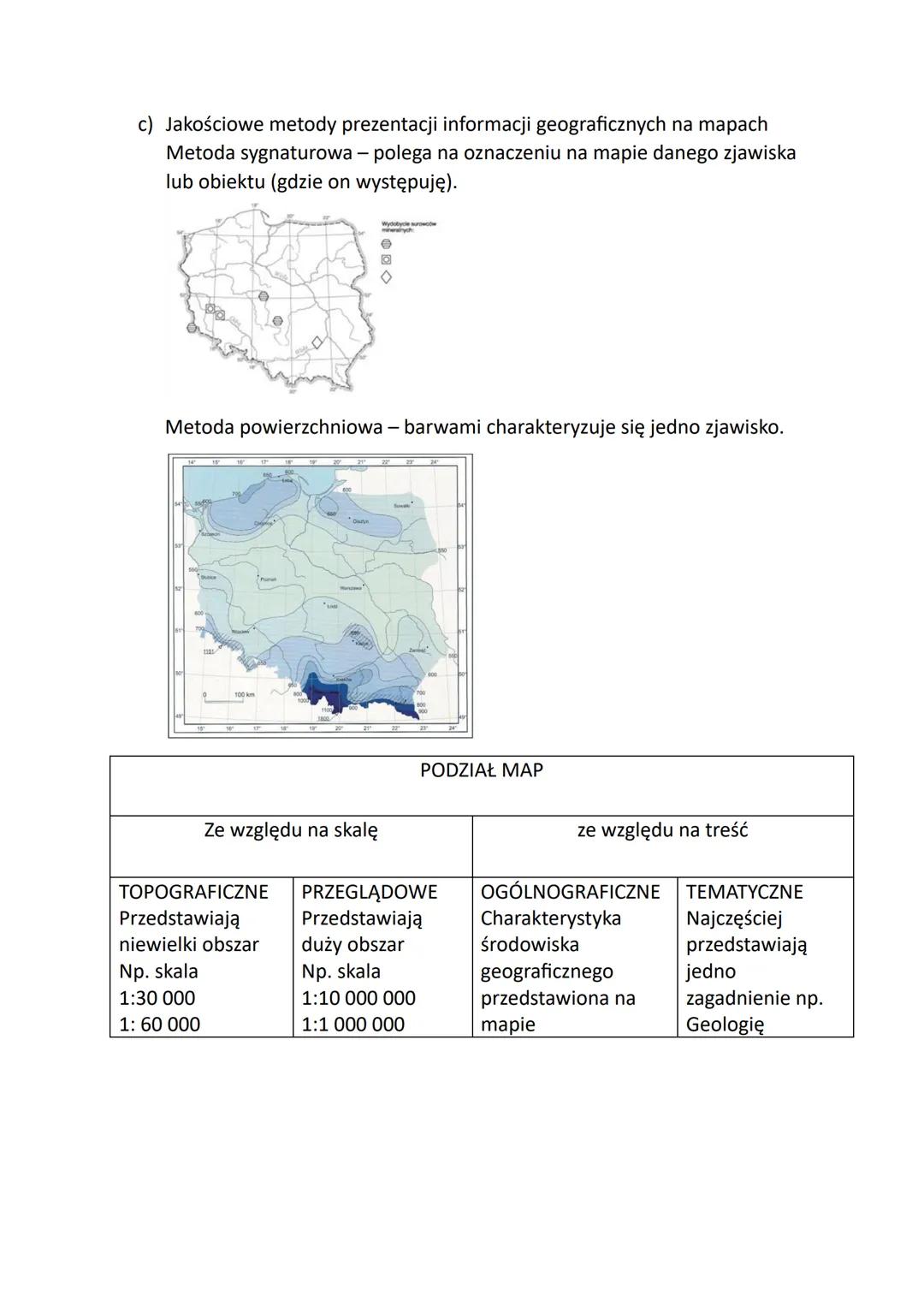Geografia - Skala i Mapy

a) SKALA

1:50 000 000, 1 cm-500 km, ---|500---|1000---|1500---| 2000--| 2500_--| 3000 km

b) Ilościowe metody pre