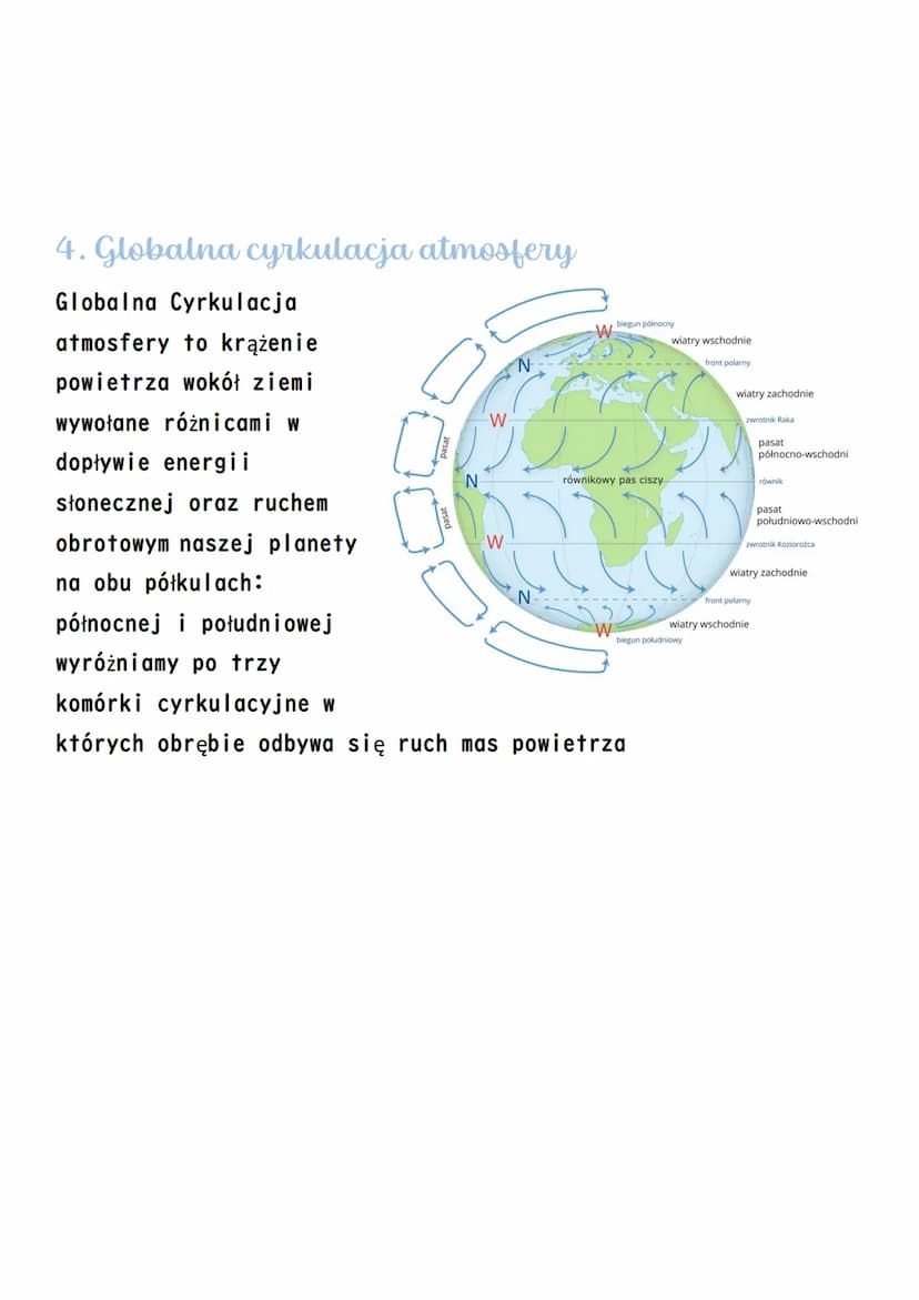 Ciśnienie atmosferyczne.
Cyrkulacja atmosferyczna
1. Ciśnienie atmosferyczne
Ciśnienie atmosferyczne baryczne to siła z jaką Słup powietrza

