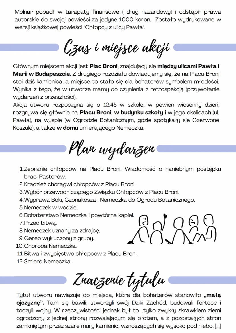 Chlopcy
placu broni
Ferenc Molnár
Chłopcy z Placu Broni to jedyna książka Molnara przeznaczona dla młodzieży.
Gatunek
,,Chłopcy z Placu Bron