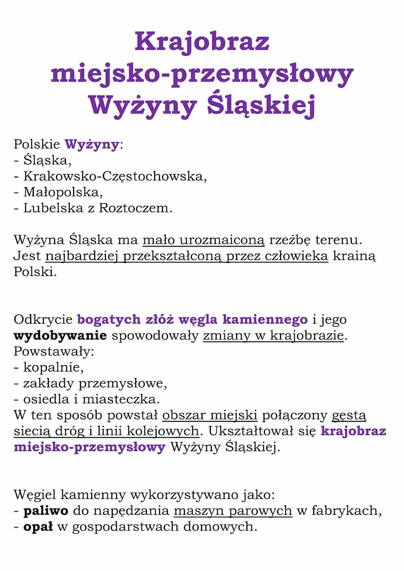 Jakie Są Skutki Rozwoju Przemysłu Na Wyżynie śląskiej Opisz miejsko-przemysłowy krajobraz Wyżyny Śląskiej - Klasa 5