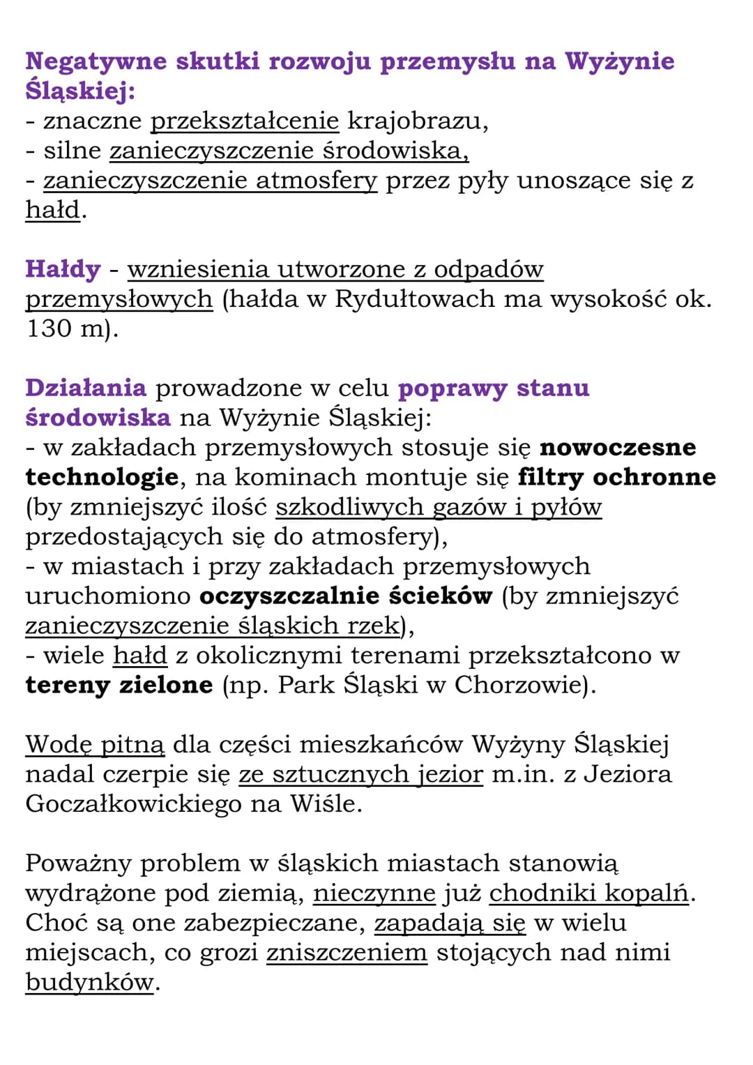 Krajobraz
miejsko-przemysłowy
Wyżyny Śląskiej
Polskie Wyżyny:
- Śląska,
-
Krakowsko-Częstochowska,
- Małopolska,
- Lubelska z Roztoczem.
Wyż