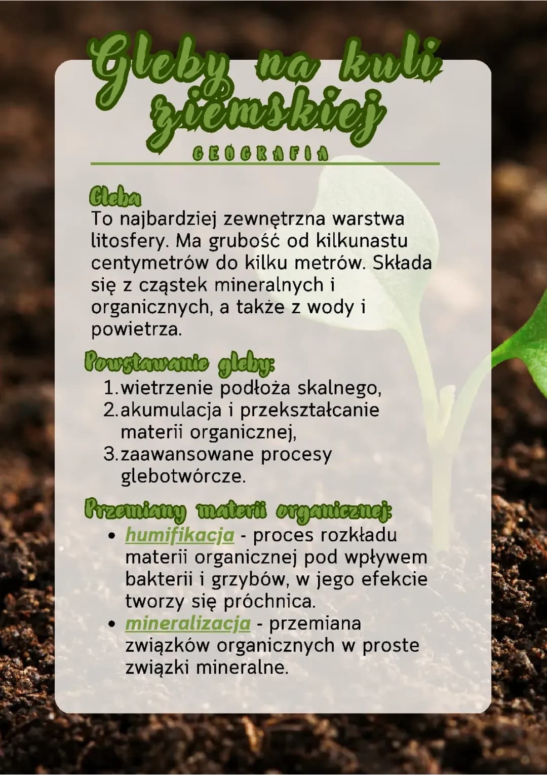 Gleby na kuli ziemskiej