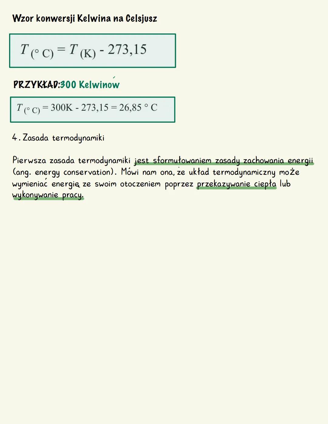 # Termodynamika

1. Zerowa zasada termodynamiki

Równowaga termiczna

A

B

C

Równowaga termiczna

WNIOSEK

Ciało A i B są równe w równowad