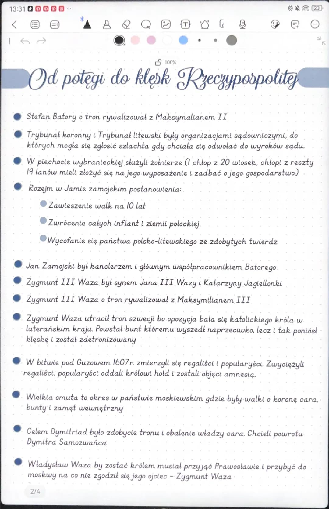 13:31
100%
23
Od potegi do klęsk Rzeczypospolite
Stefan Batory o tron rywalizował z Maksymalianem II
Trybunał koronny i Trybunał litewski by