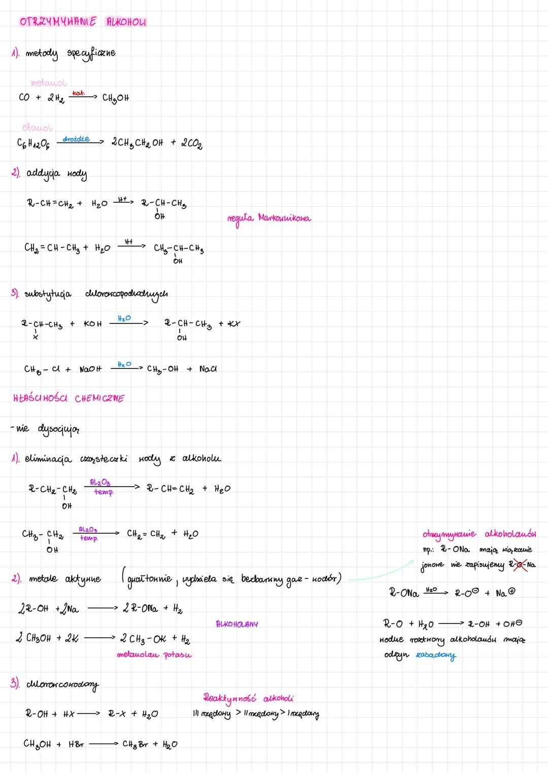 1.
-01
grupa
сни
CH₂OH
H
I
H-C-OH
a).
(
e).
H
metanol
10-4.1
3.2
- OH
01
i-Chy
CH₂ - CH₂
I
OH
-91
alkohol I mędowy
2. rodzaj grupy węglowodo