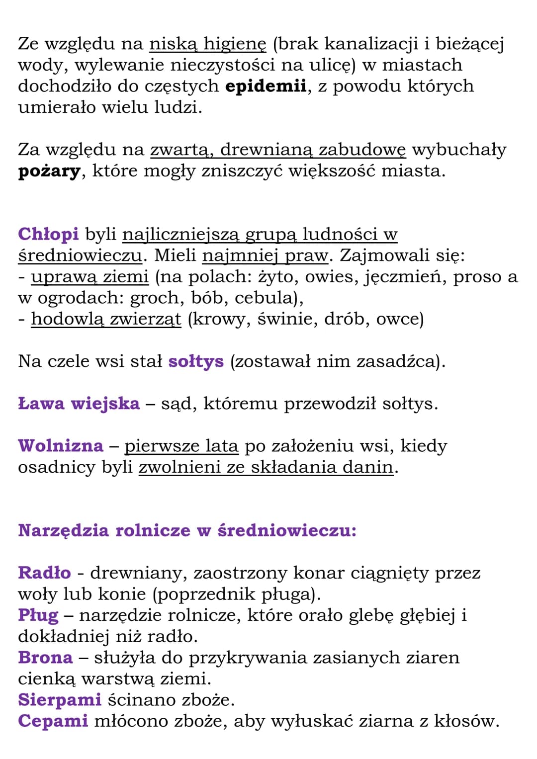 Średniowieczne miasto i
wieś
Gród - osada obronna wzniesiona w trudnym do
zdobycia miejscu
Rzemieślnik - osoba zajmująca się wytwarzaniem i
