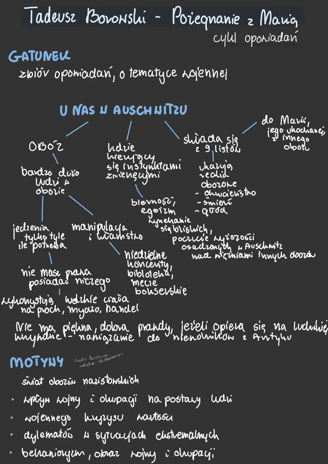 • Opowiadania
Tadeusza
Borosskiego Tadeusz Borowshi - Pożegnanie
GATUNEK
zbiór opowiadań, o tematyce wojennej
U NAS U AUSCHWITZU
овог
bardzo