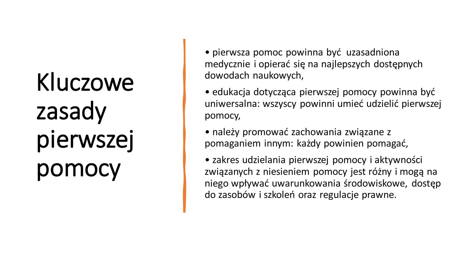 FIRSTAID
Pierwsza
pomoc
wytyczne ERC
2021
MF 3A Definicja pierwszej
pomocy
Pierwsza pomoc- wstępna opieka w
nagłym zachorowaniu lub urazie. 