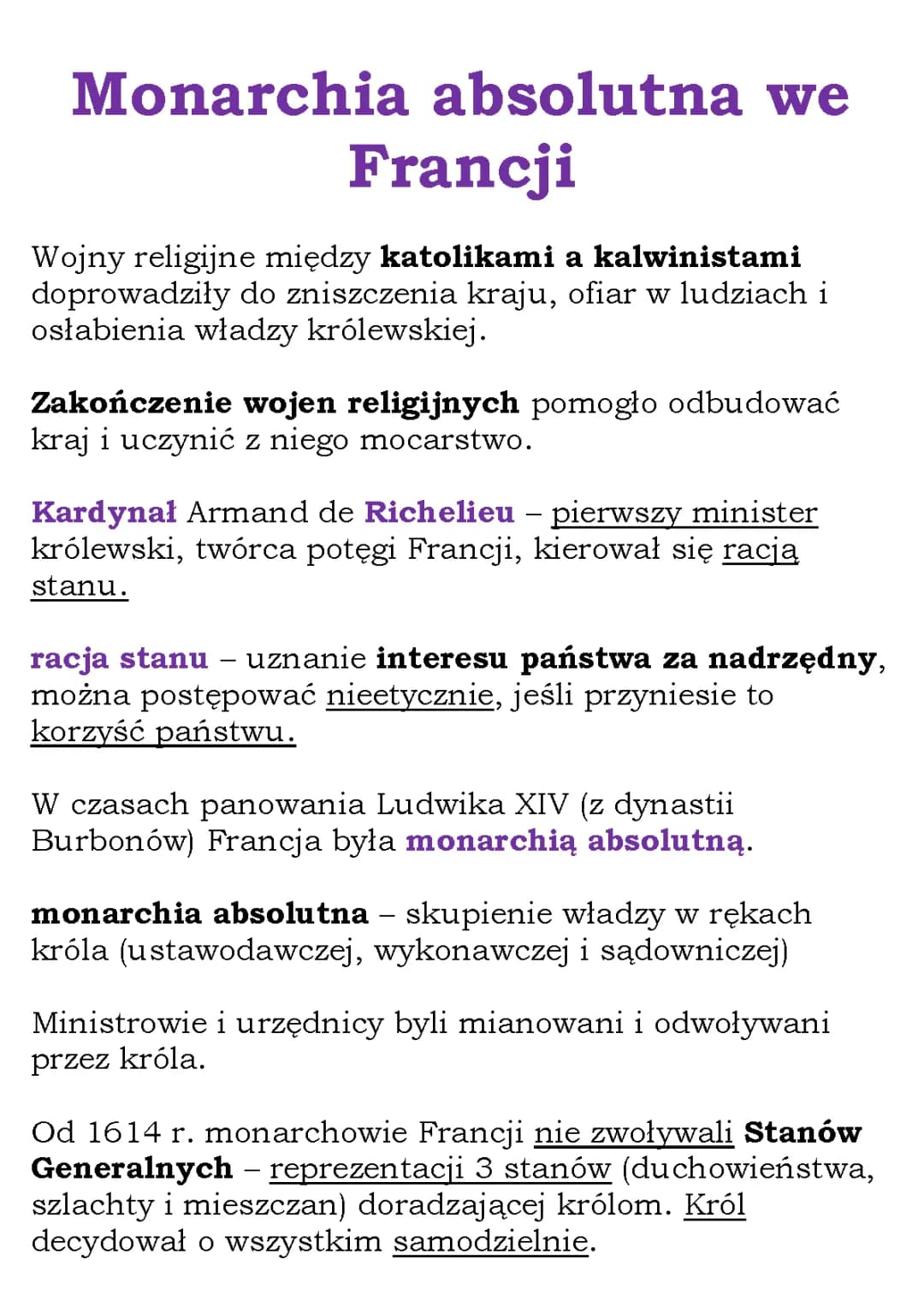Monarchia absolutna we Francji (WSiP kl 6)