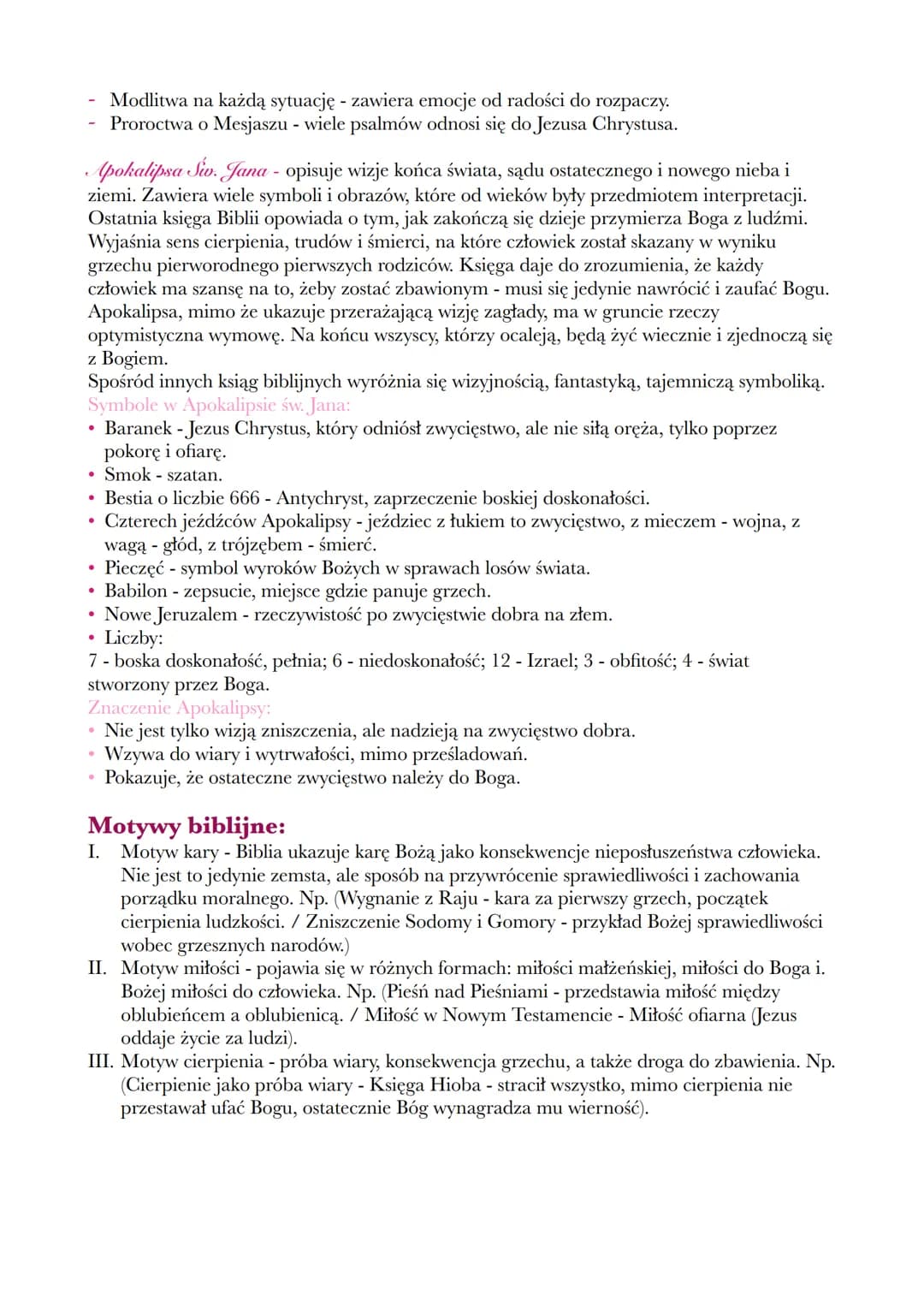 --- OCR Start ---
Biblia
Biblia - skarbnica motywów i toposów kulturowych.
Znaczenie Biblii:
Święta księga chrześcijaństwa i judaizmu, skład