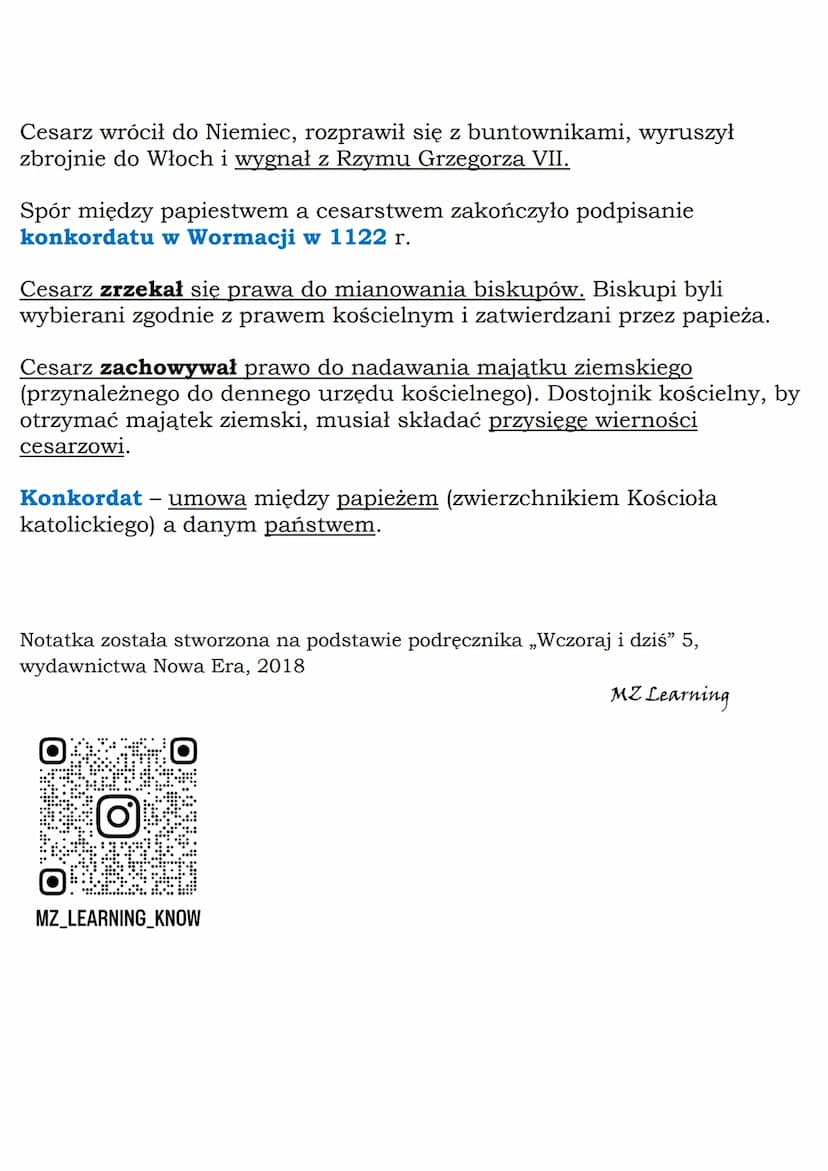 MZ_LEARNING KNOW
Konflikt papiestwa
z cesarstwem
Klasa 5, Wczoraj i dziś, Nowa Era
Chrześcijanie na zachodzie Europy:
- łacina,
- papież (bi
