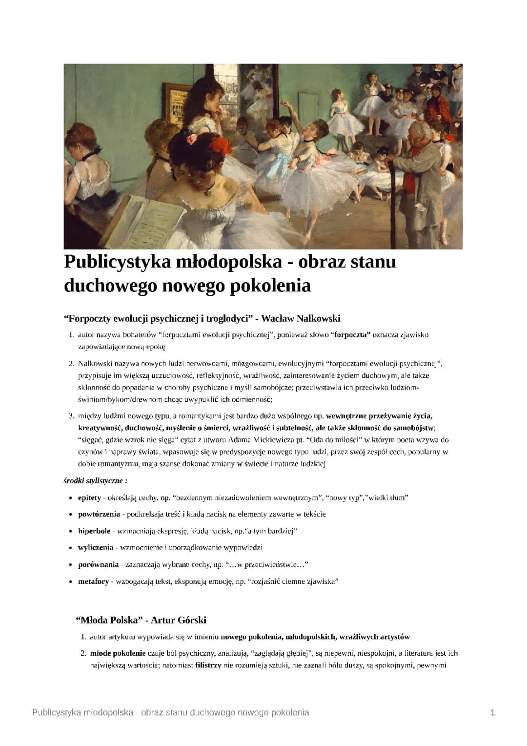 Ewolucja psychiczna i troglodyci: analiza młodej polskiej publicystyki