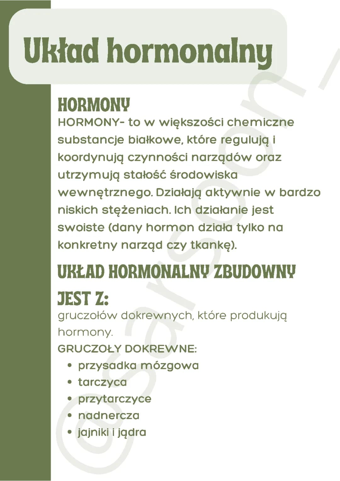 układ hormonalny 
